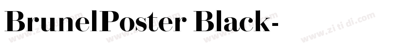 BrunelPoster Black字体转换